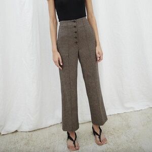 Nanushka Kos Tailored Tweed Pants